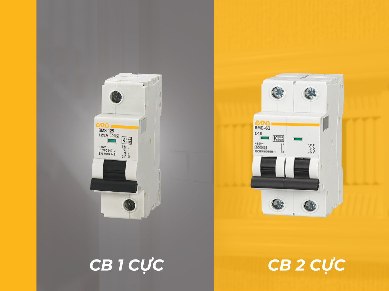 Những điểm khác biệt giữa aptomat 1 cực và 2 cực